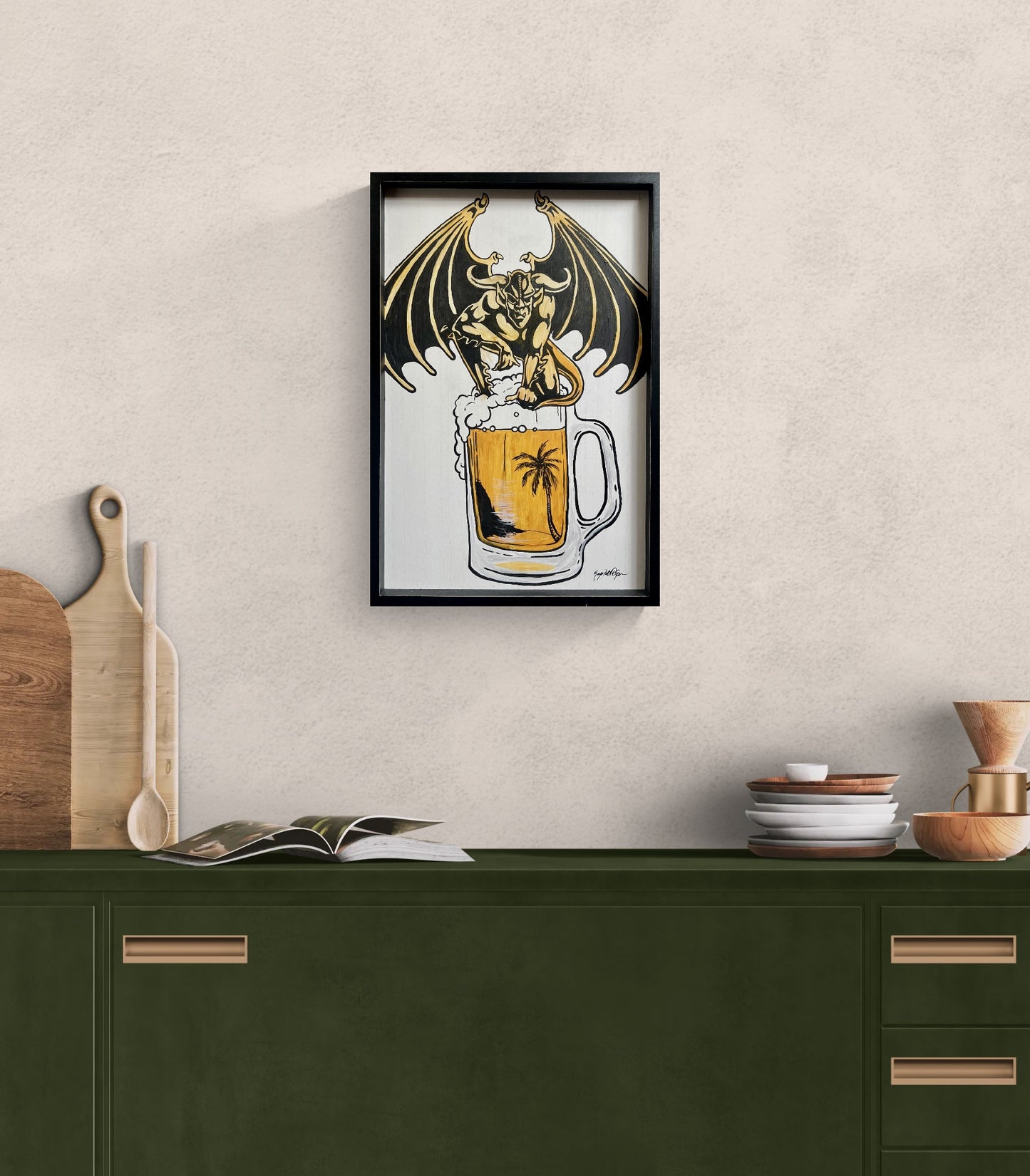 Stone Brewing Gargoyle on a beer mug