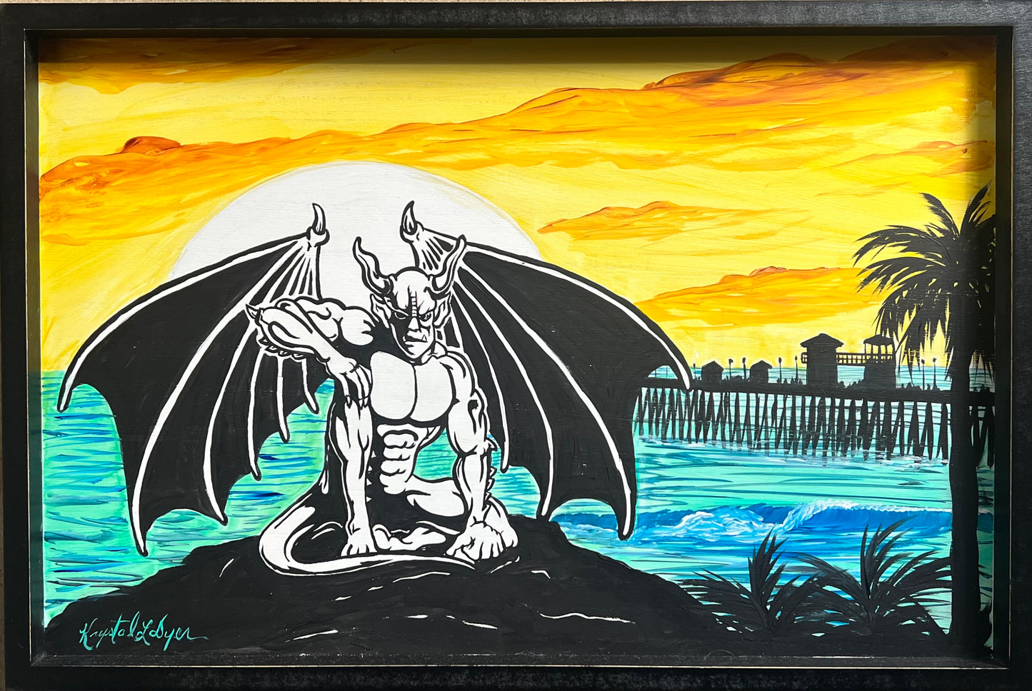 Stone Gargoyle at Oceanside Pier