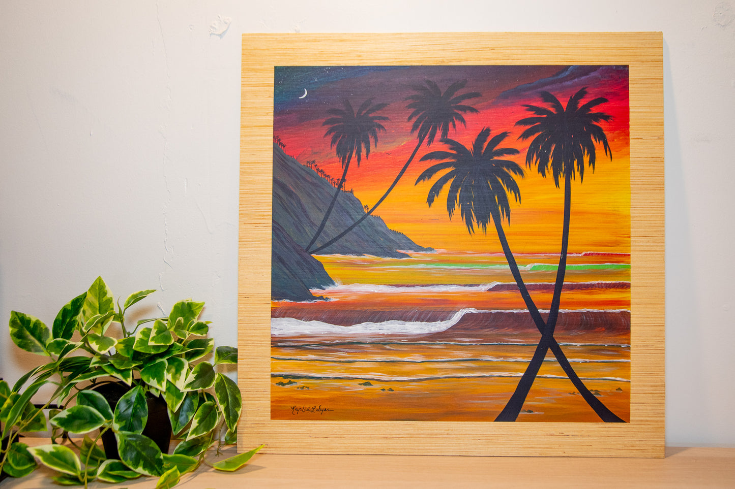 Live Painting - Tropical Sunset - During Seawall Prophet