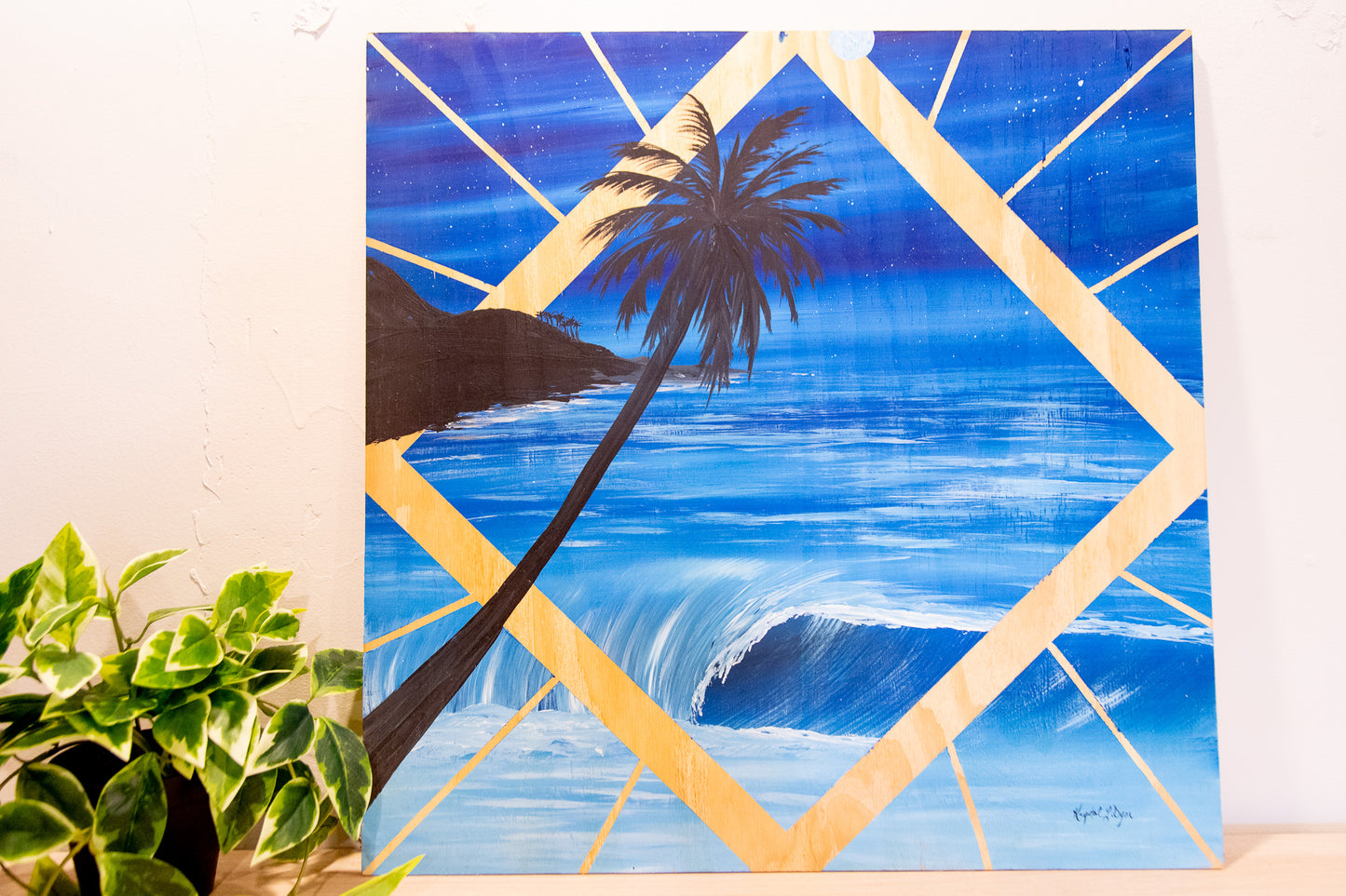 Live Painting - Tropical Ocean Blue - During B-Lot