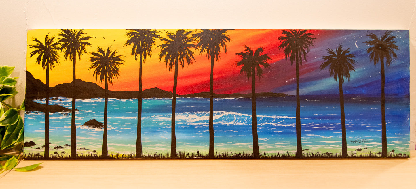 Live Painting - Rainbow Beach Sunset - During Kirby Ai