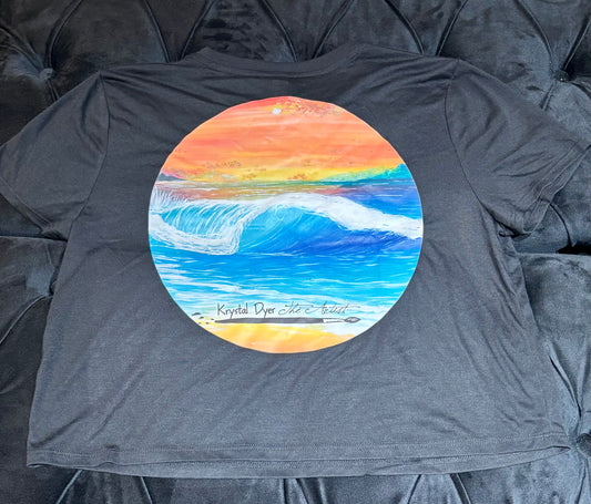 Art Up Your Life - Wave Logo Crop Top