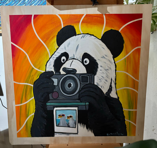 Live Painting - Panda Sees Seagulls during Kekoa the Artist featuring Dubsquad