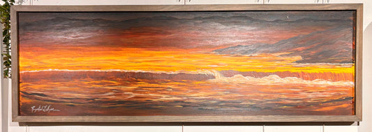 Live Painting - Raw Sienna Sunset during Saxual Vibrations