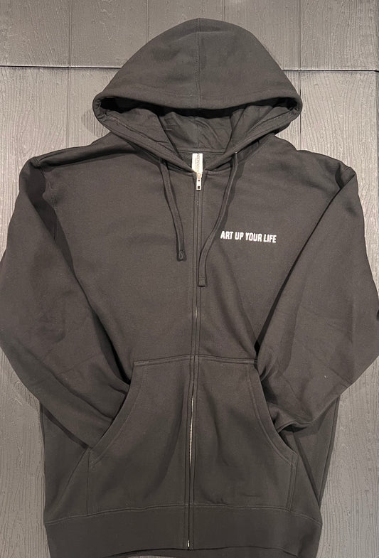 Zip up hooded sweatshirt