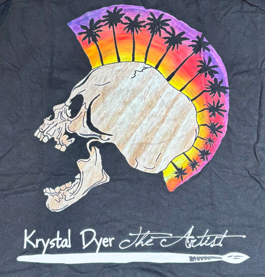 Art Up Your Life - Palm Tree Skull Logo T-Shirt