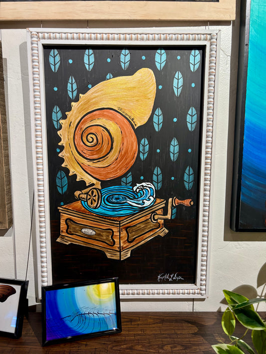 Live Painting - Seashell Phonograph during Saxual Vibrations