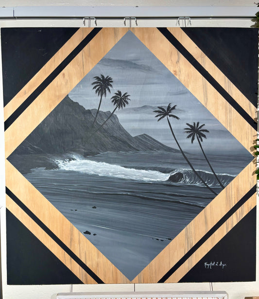 Live Painting - BW Coastal View during Skunkdub