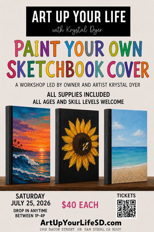 Paint your own sketchbook cover