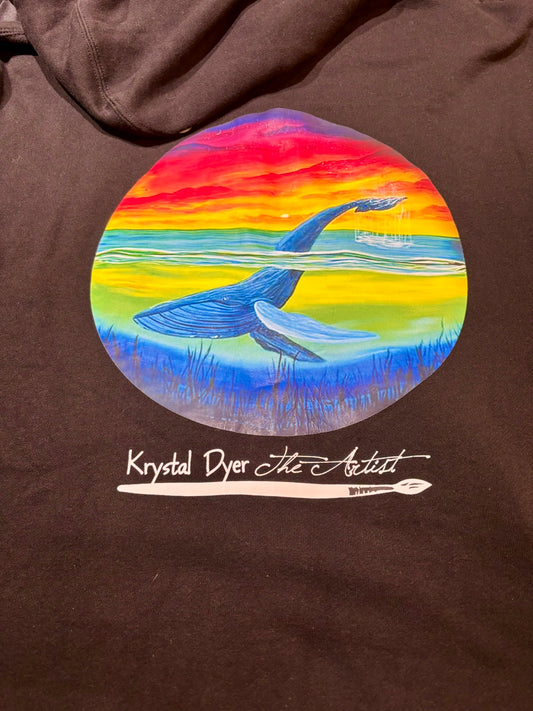 Art Up Your Life - Whale Zip-Up Hoodie