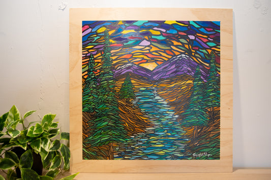 Live Painting - Stained Glass Mountain River - During Stepping Feet a Tribute to Dave Matthews
