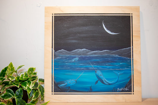 Live Painting - Nighttime Narwhals - During Saxual Vibrations