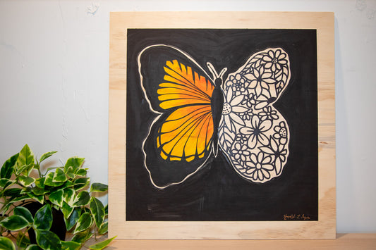 Live Painting - Butterfly Flowers - During MoniLight