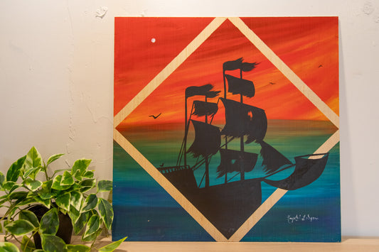 Live Painting - Pirate Sunset - During Sammy Ramone