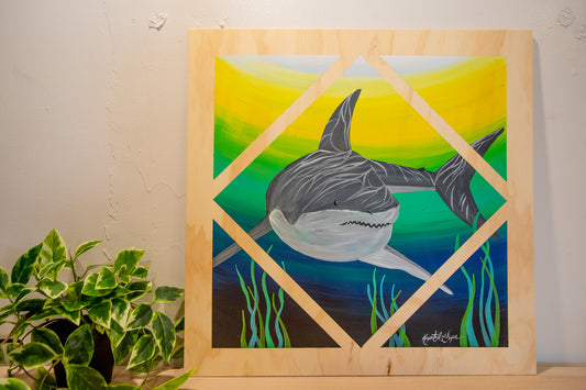 Live Painting - Shark in the Kelp - During Irieality