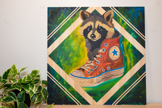Live Painting - Hi, My Name is Chuck - During Open Mic for Musicians