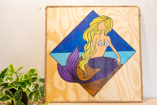 Live Painting - Sandollar Mermaid - During Sandollar