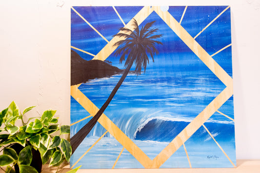 Live Painting - Tropical Ocean Blue - During B-Lot