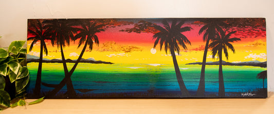 Live Painting - Rainbow Sunset Lagoon - During Iya Terra and Gonzo