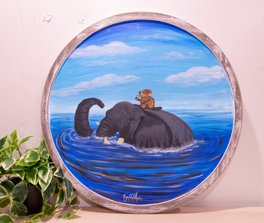 Live Painting - Beaver Riding Elephant - During Saxual Vibrations