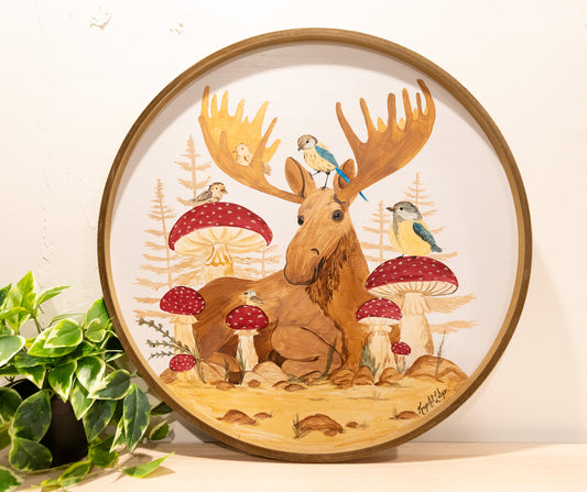 Moosey Mushrooms Original Painting