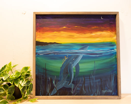 Live Painting - Mushroom Whale - During Josh Heinrichs