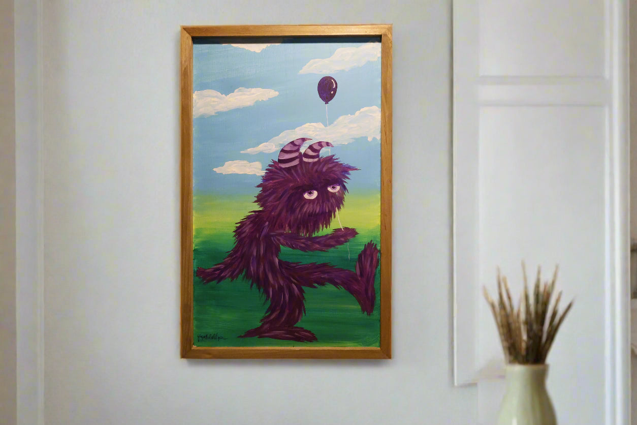 Live Painting - Purple Monster - painted during The Collective PB Open Mic Night