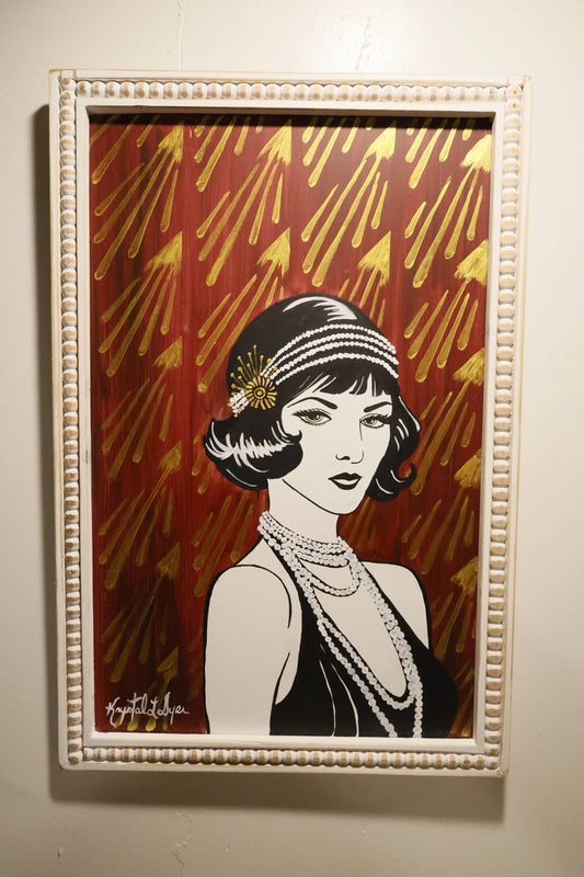 Live Painting - Flapper Girl - during MADBUSKER and Craig Palmer