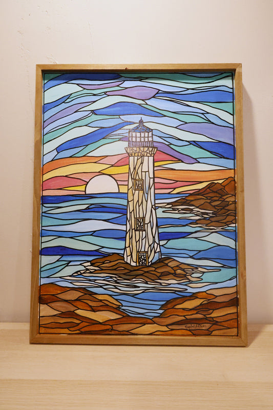 Live Painting - Stained Glass Lighthouse - during Saxual Vibrations