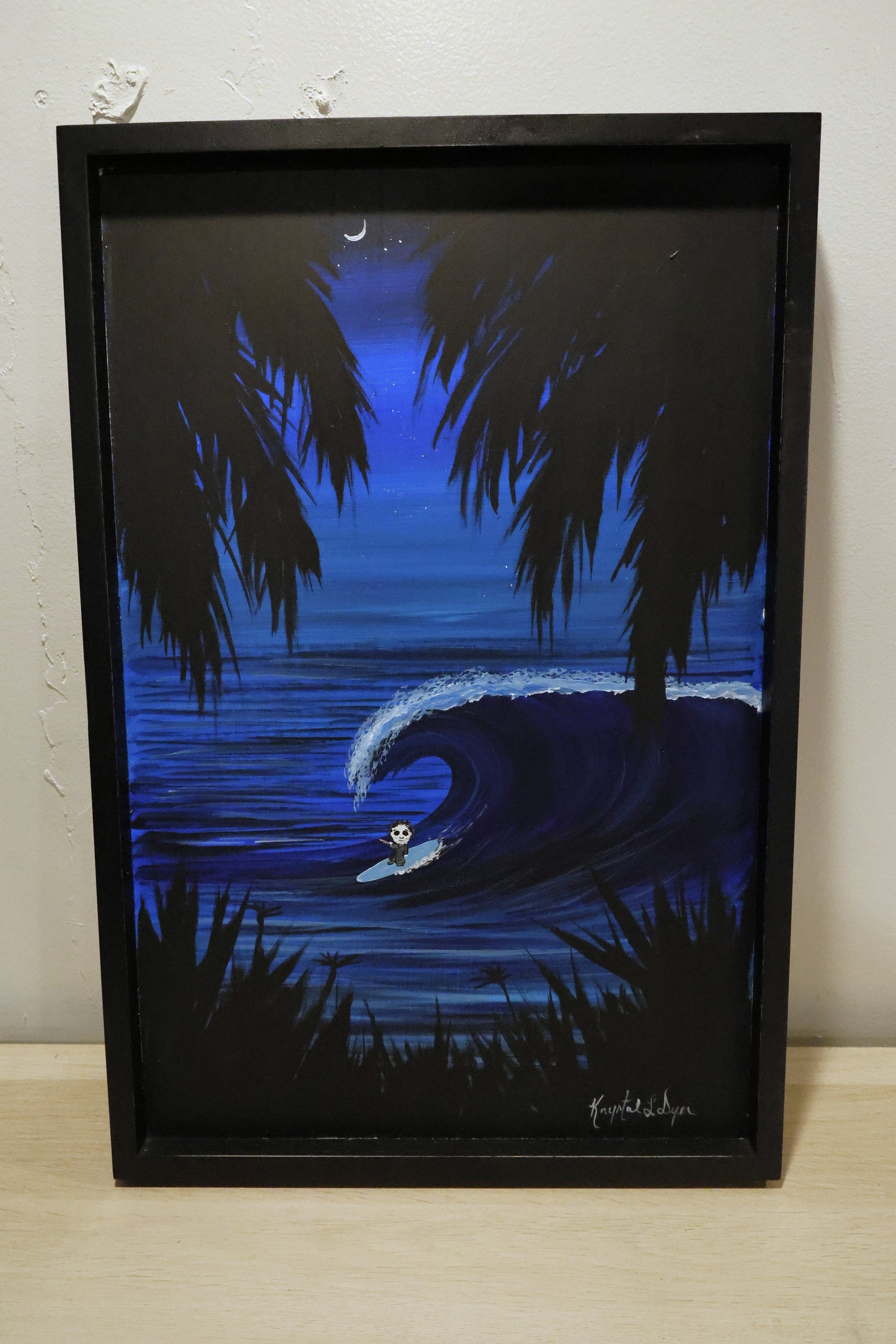 Live Painting - Surfing Michael Myers - during The Collective Open Mic Night