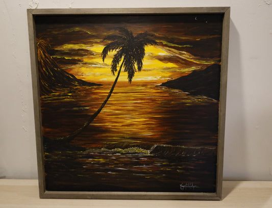 Live Painting - Fiery Sunset - during Saxual Vibrations